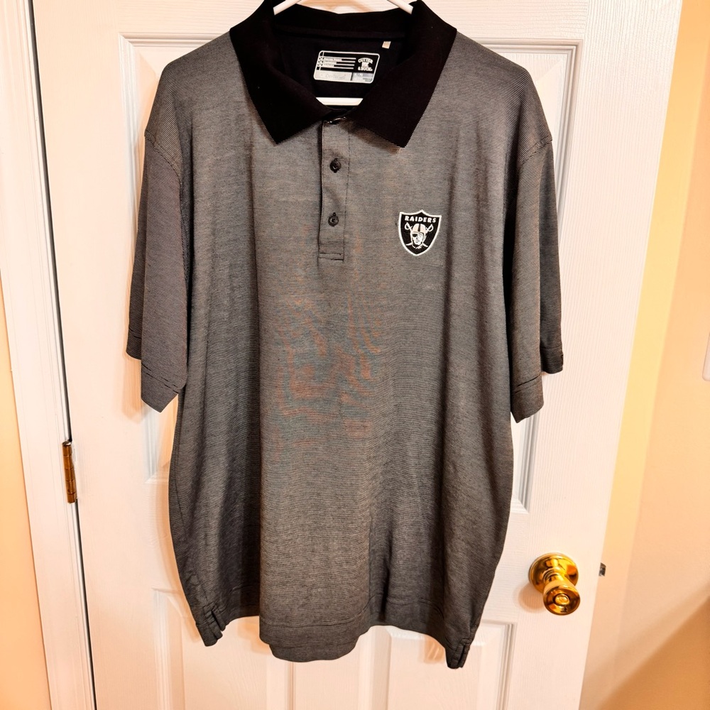 NFL Oakland Las Vegas Raiders Mens Polo Cutter and Buck Fan Shop XL